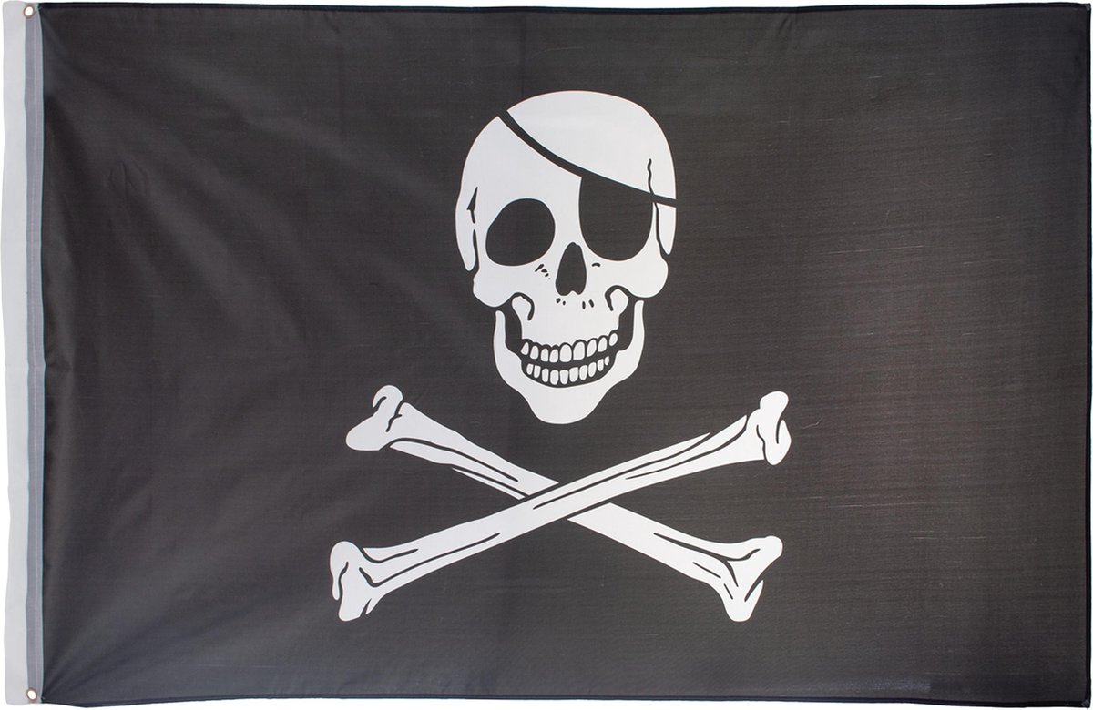 Vlag piraat | Piratenvlag 150x90cm